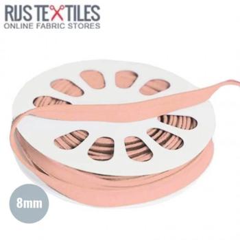 elastisches Glanz-Paspelband Breite 8 mm Lachs